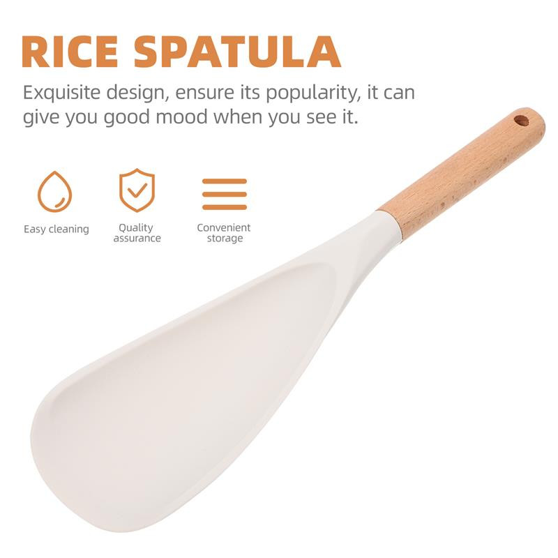 Rīsu lāpstiņas karote Silikona servēšanas karotes, kas nav ar lāpstiņu, suši lāpstiņa gatavošanas ķīniešu trauki, liekšķere Kartupeļu plīts