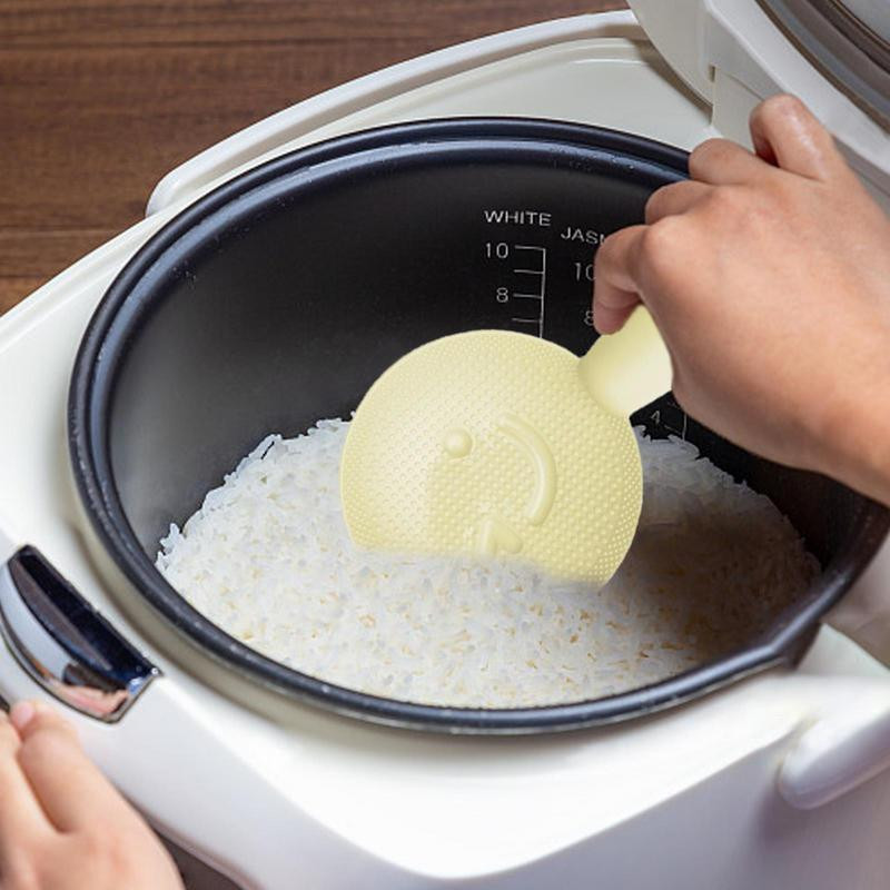 Rizskanál Kreatív Aranyos Mosolygó Arc Rizskanál Rizsfőző Kanál Spatula Rizskanál Lapát, Tapadásmentes Műanyag Konyhai Eszközök