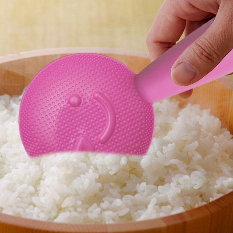 Rizskanál Kreatív Aranyos Mosolygó Arc Rizskanál Rizsfőző Kanál Spatula Rizskanál Lapát, Tapadásmentes Műanyag Konyhai Eszközök