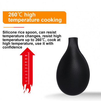 Лъжица за ориз Стоящ дизайн С кръгъл ръб Неръждаема стомана Топлоустойчива лопатка за ориз Домашни кухненски джаджи