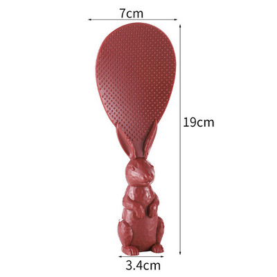 A nyúlkanál felállhat Főzőkanál Nyúl rizslapát Rizsfőző Rizskanál Kreatív tapadásmentes rizsrajzfilm rizskanál