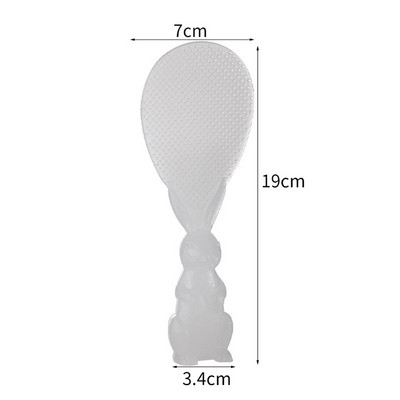 A nyúlkanál felállhat Főzőkanál Nyúl rizslapát Rizsfőző Rizskanál Kreatív tapadásmentes rizsrajzfilm rizskanál