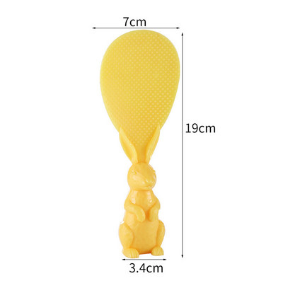 A nyúlkanál felállhat Főzőkanál Nyúl rizslapát Rizsfőző Rizskanál Kreatív tapadásmentes rizsrajzfilm rizskanál