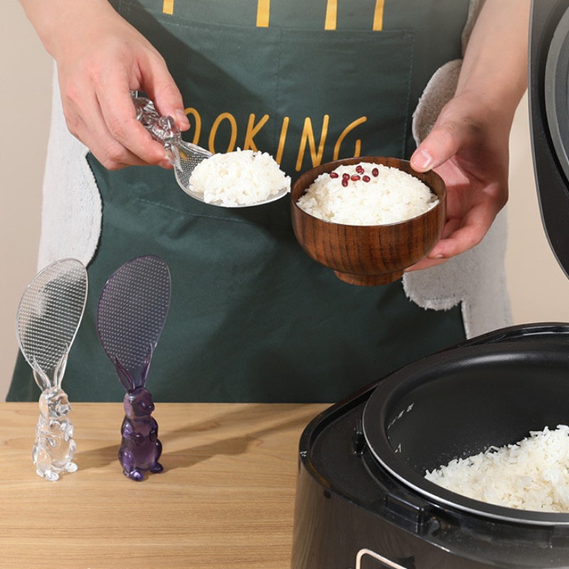 A nyúlkanál felállhat Főzőkanál Nyúl rizslapát Rizsfőző Rizskanál Kreatív tapadásmentes rizsrajzfilm rizskanál