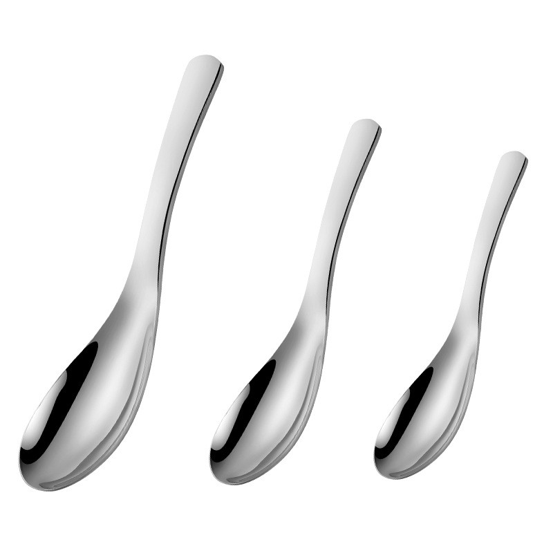 Trauki 304 Nerūsējošā tērauda karote pārtikas kvalitātes vakariņu karote galda karote deserta karotes komplekts atkārtoti lietojami trauki, viegli tīrāmi