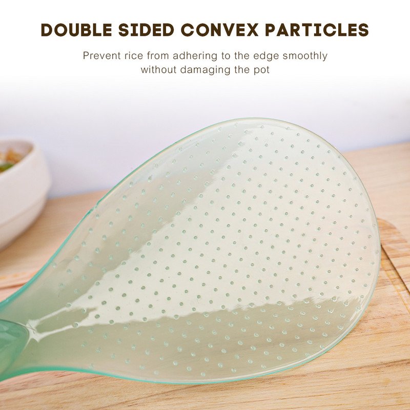 Pabaisos ryžių šaukštelis gali stovėti tiesiai Naujas mažas permatomas ryžių šaukštelis Mielas buitinis šaukštas ryžių nelipnus elektrinė viryklė