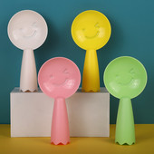 Kreatív mosolygós rizskanál Szép álló, tapadásmentes nagy rizslapát műanyag háztartási konyhai étkészlet rizskanál