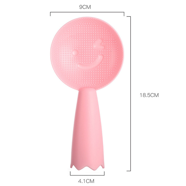 Kreatív mosolygós rizskanál Szép álló, tapadásmentes nagy rizslapát műanyag háztartási konyhai étkészlet rizskanál