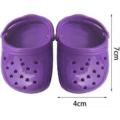 Pāris mazas, jaukas 3D mini sandales čības Plastmasas jauki pludmales apavi Croc Hole Pet Shoe suņiem aksesuāri mājdzīvnieki kucēns mājdzīvnieki mājdzīvnieku preces