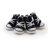 4gab Ziemas āra silti mājdzīvnieku suns džinsa apavi kucēnu kanvas apavi Mazie suņi sporta ikdienas pretslīdes zābaki Bezmaksas piegāde