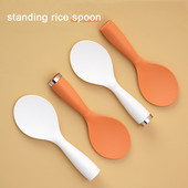 Stāvmateriāla rīsu karote Plastmasas rīsu lāpsta Rīsu plīts Divpusēja nelipīga augstas temperatūras virtuves piederumi virtuves piederumi