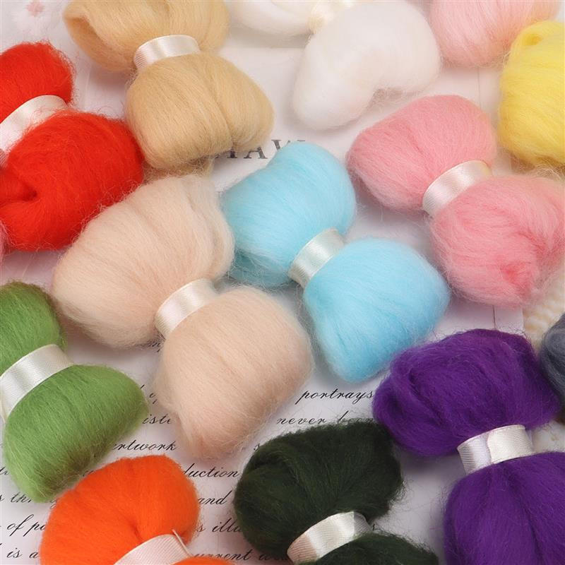 10 g gyapjúszálas filc szövet filc kézműves játékok Polár nemezelés kézműves tű nemezelő anyagok eszköz kezdőknek