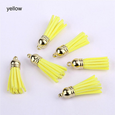 10 gab. 3 cm Mini pušķi Vintage ādas zamšādas pušķis atslēgu piekariņam Mobilo telefonu siksnām Rotaslietas Vasaras DIY Kulonu piekariņi Meklēšana