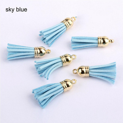 10 gab. 3 cm Mini pušķi Vintage ādas zamšādas pušķis atslēgu piekariņam Mobilo telefonu siksnām Rotaslietas Vasaras DIY Kulonu piekariņi Meklēšana