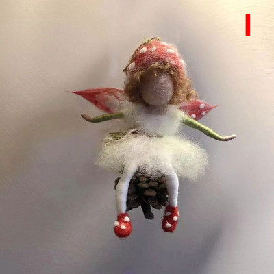 Új barkácsolás kis tündér gyapjú filc babák kézműves filc tű állatkészlet kézműves készlet befejezetlen kézzel készített piszkáló ajándék