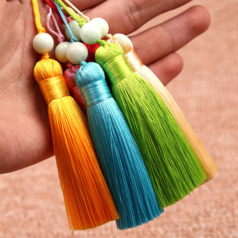 2 buc/lot 8 cm Bowler scurt grăsime ciucuri mătase franjuri breton ciucuri cheie agățat ciucuri pentru perdele accesorii de decorare a casei