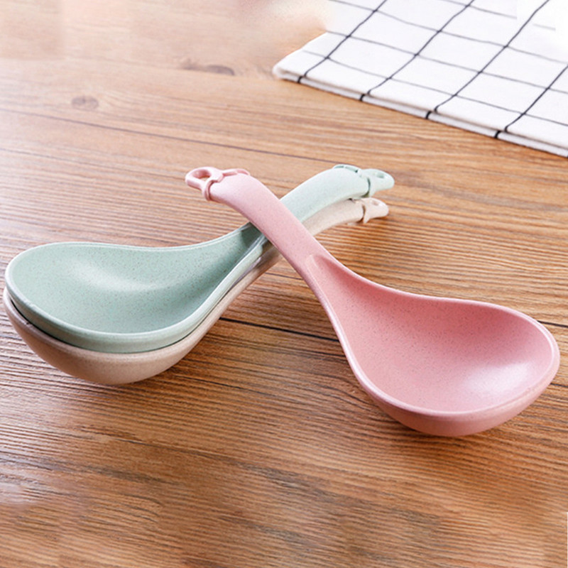 Putras karote sabiezināta plastmasas baklažāni kviešu salmi Lieli virtuves piederumi rīsu karote virtuves zupas karote mājsaimniecība