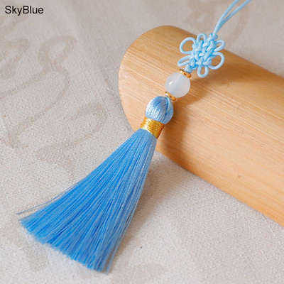 5gab./partija Ķīniešu mezglu pušķis zīda bārkstis sprādzieni Pušķu dekorēšana Pušķi zīda pušķiem Ķīniešu īpašības Dāvanu rotājumi