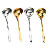 Karote Nerūsējošais tērauds ar noapaļotām malām Karotes Nedeformējas Atkārtoti lietojamas Viegli kopjams Liekšķere Restorāns Virtuves Instrumenti Zupas putra