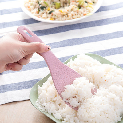 1 ΤΕΜ. Καινούργιο άχυρο σιταριού Φορητό επιτραπέζιο σκεύος φιλικό προς το περιβάλλον Παιδικά κουτάλια ρυζόσουπας Αξεσουάρ κουζίνας σπιτιού