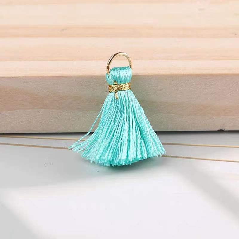 ISequins 10 gab/partija 2 cm mini zīdainu pušķu krāsas mazo pušķu rotaslietas diy aizkaru atslēgu piekariņu soma kulonu dekorēšanas piederumi