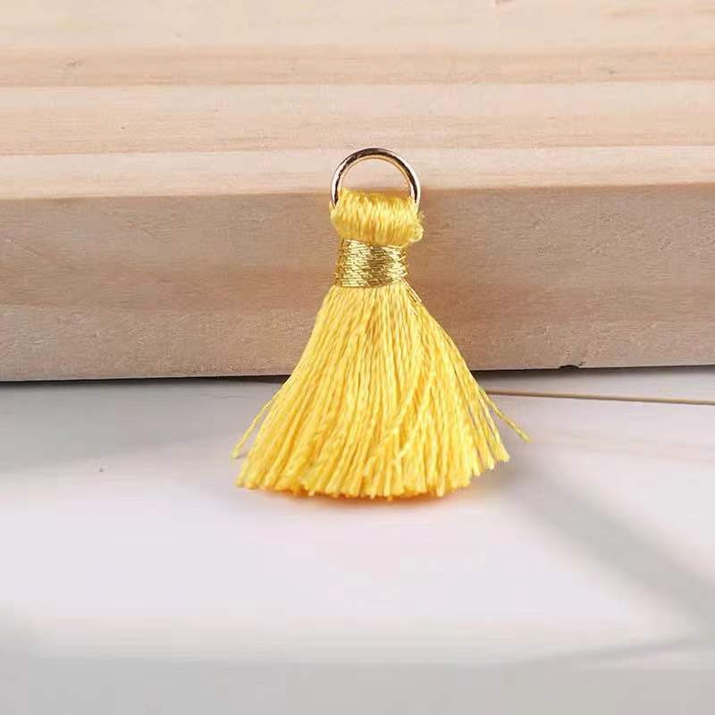 ISequins 10 gab/partija 2 cm mini zīdainu pušķu krāsas mazo pušķu rotaslietas diy aizkaru atslēgu piekariņu soma kulonu dekorēšanas piederumi