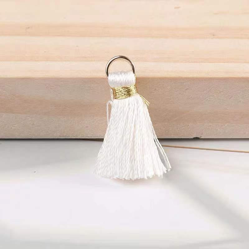 ISequins 10 gab/partija 2 cm mini zīdainu pušķu krāsas mazo pušķu rotaslietas diy aizkaru atslēgu piekariņu soma kulonu dekorēšanas piederumi