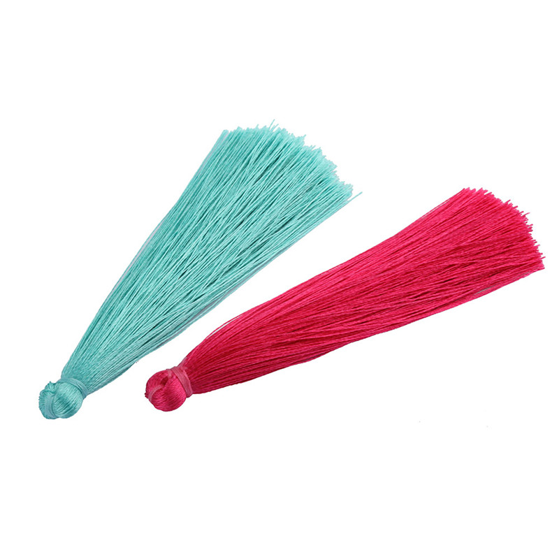 15gab 9cm gari kokvilnas zīda pušķi Auskari piekariņi piekariņi satīna pušķi DIY rotaslietu iegūšanai