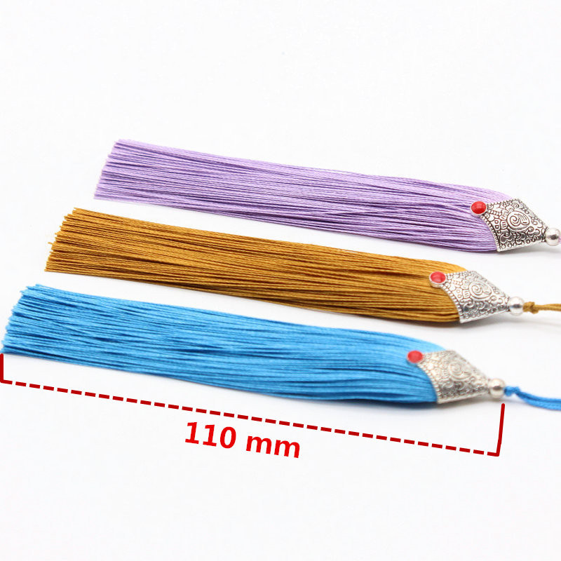 2Gb Zivju mutes pušķis ledus zīda poliestera metāla vāciņš grāmatzīme piekarināma auss diy rotaslietas dekorēšanas piederumi ķīniešu mezglu pušķis