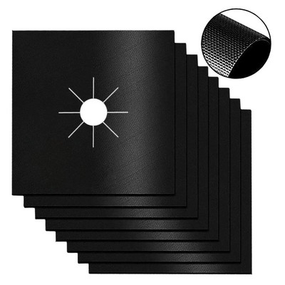 Nemokamas pristatymas 1/3 vnt. 270*270 mm tefloninės dujinės viryklės paviršiaus apsaugos padėklas, plaunamas aliejui ir dėmėms atsparus dujinės viryklės valymo padas