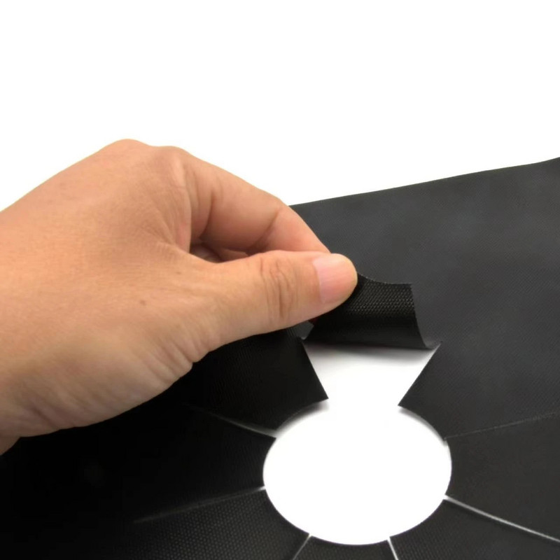 Nemokamas pristatymas 1/3 vnt. 270*270 mm tefloninės dujinės viryklės paviršiaus apsaugos padėklas, plaunamas aliejui ir dėmėms atsparus dujinės viryklės valymo padas