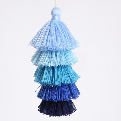 1 db/tétel 5 rétegű poliészter selyem bojt medál 15cm hosszú pamut bojt Esküvői dekorációhoz Barkács varrás függöny Kiegészítők