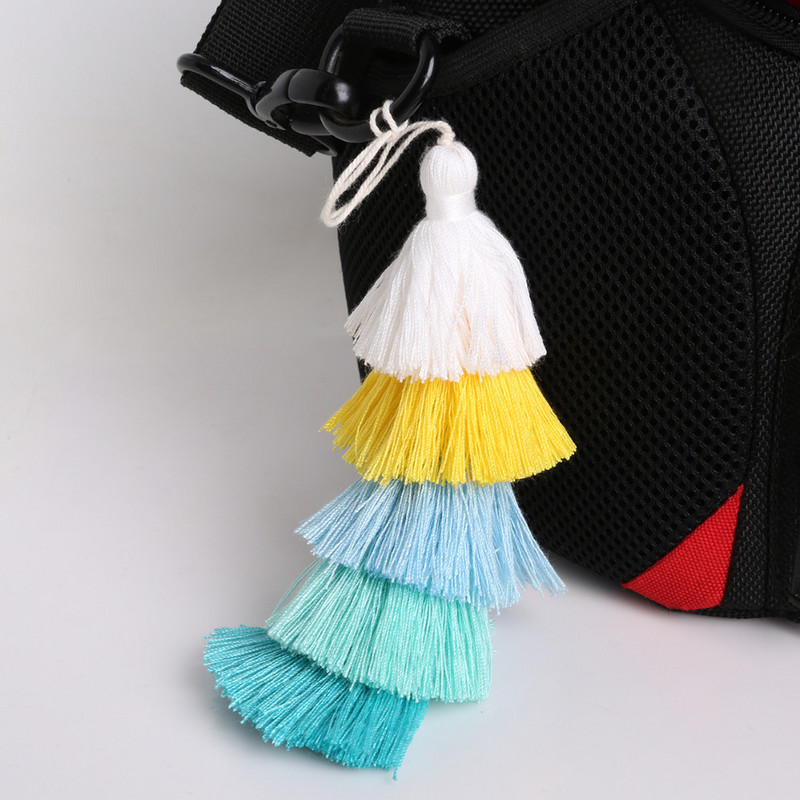 1 db/tétel 5 rétegű poliészter selyem bojt medál 15cm hosszú pamut bojt Esküvői dekorációhoz Barkács varrás függöny Kiegészítők