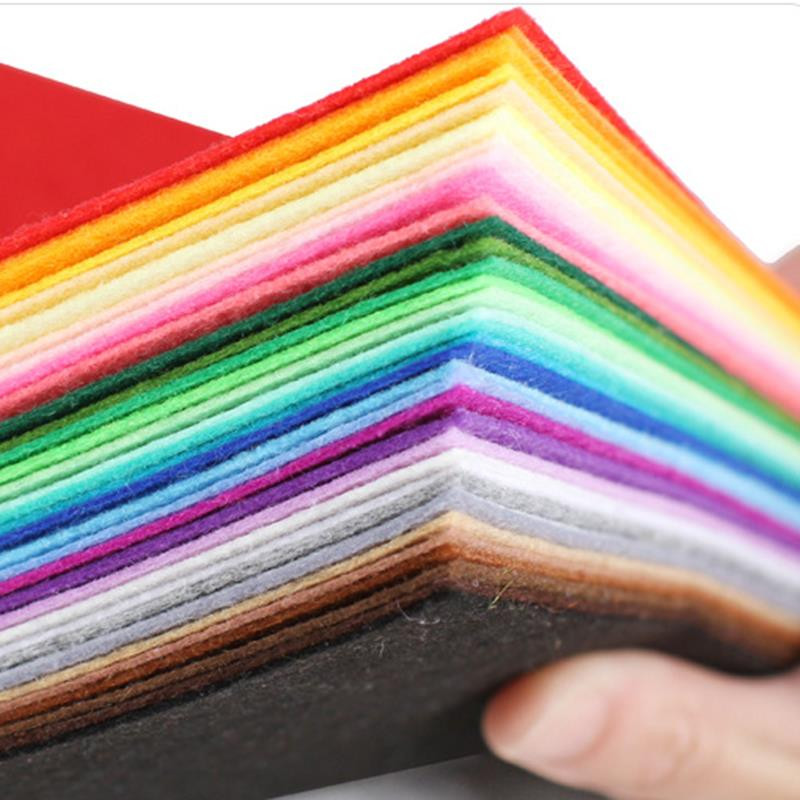 10/40 gab. Neausts rokdarbu filca audums 10 cm raibs audumu komplekts bērniem, scrapbooking lelles šūšanas amatniecība, DIY stepēšanas palags