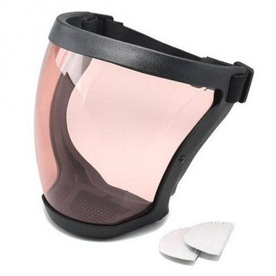 Saugumo apsauga Veido skydelis Visas veido skydelis virtuvės įrankiams, nuo alyvos purslų atsparus važiavimo/motociklo vėjui atspari akinių kaukė