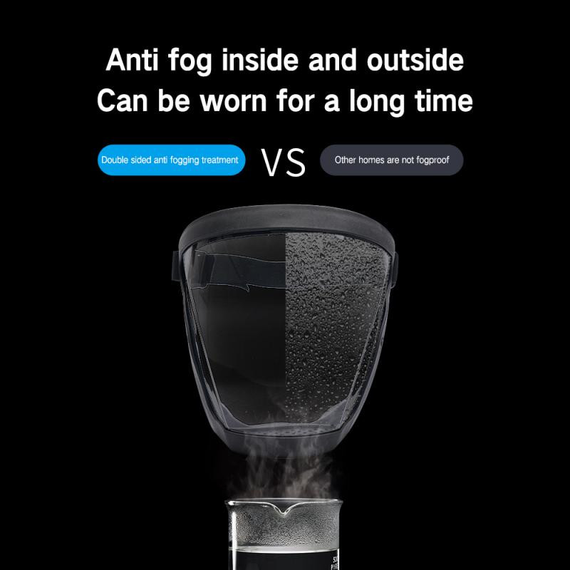 Saugumo apsauga Veido skydelis Visas veido skydelis virtuvės įrankiams, nuo alyvos purslų atsparus važiavimo/motociklo vėjui atspari akinių kaukė