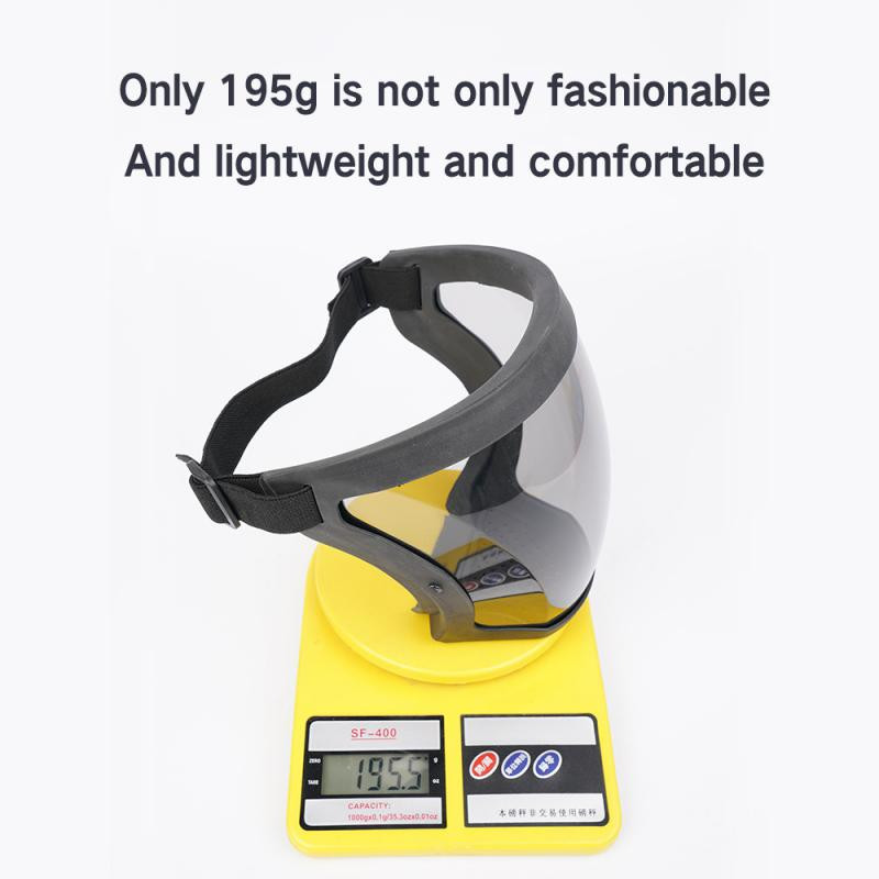 Saugumo apsauga Veido skydelis Visas veido skydelis virtuvės įrankiams, nuo alyvos purslų atsparus važiavimo/motociklo vėjui atspari akinių kaukė