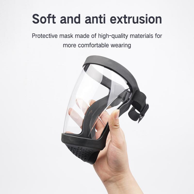Saugumo apsauga Veido skydelis Visas veido skydelis virtuvės įrankiams, nuo alyvos purslų atsparus važiavimo/motociklo vėjui atspari akinių kaukė