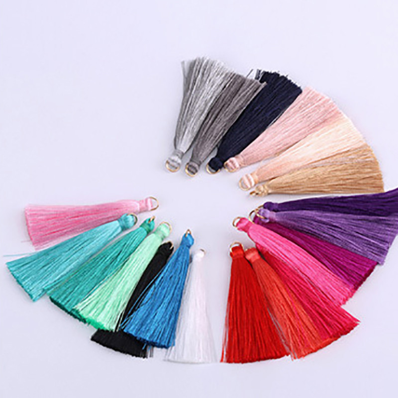 50db 6,5cm poliészter szövet bojt barkács medál ékszer karkötő kulcstartó bojt vágási folyamat bojtvarrás kiegészítők