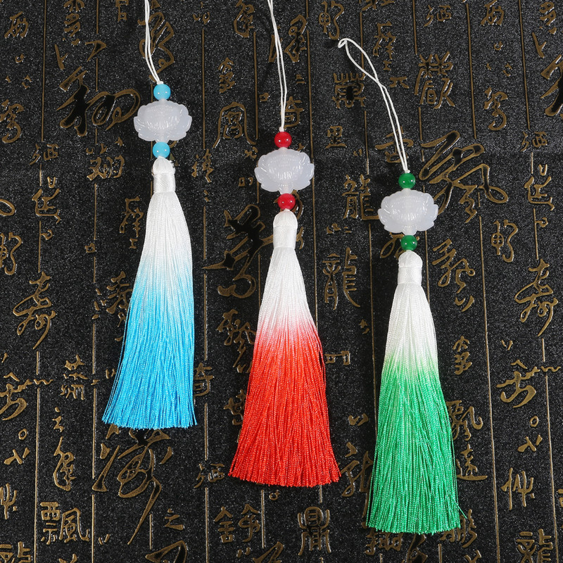 26 cm-es selyem színátmenetes bojt autódíszek Függönyszíj csattartó Ablak díszítő kiegészítők