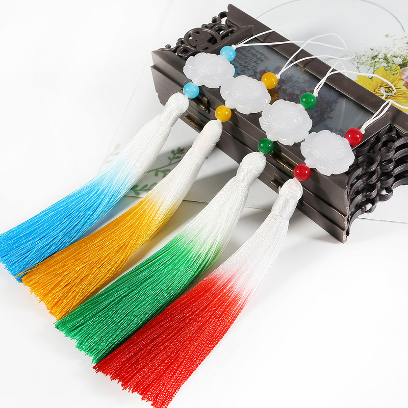 26 cm-es selyem színátmenetes bojt autódíszek Függönyszíj csattartó Ablak díszítő kiegészítők