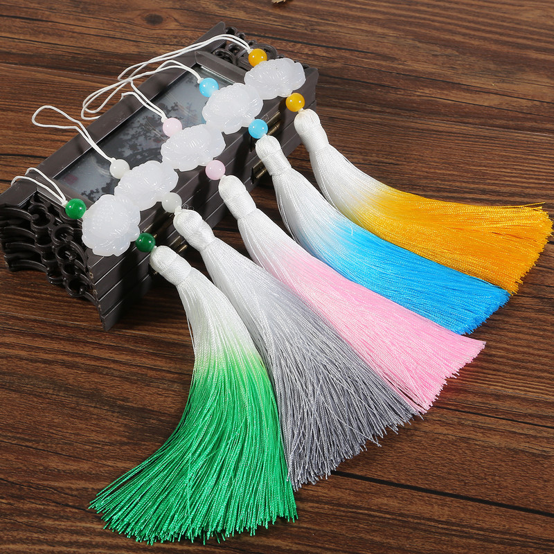 26 cm-es selyem színátmenetes bojt autódíszek Függönyszíj csattartó Ablak díszítő kiegészítők