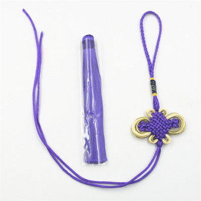 5 gab. Daļēji pabeigti zelta malas ķīniešu mezglu pušķi DIY mājas aizkari Apģērbi Aksesuāri Automašīnu atslēgu piekariņi Kulonu pušķi amatniecībai