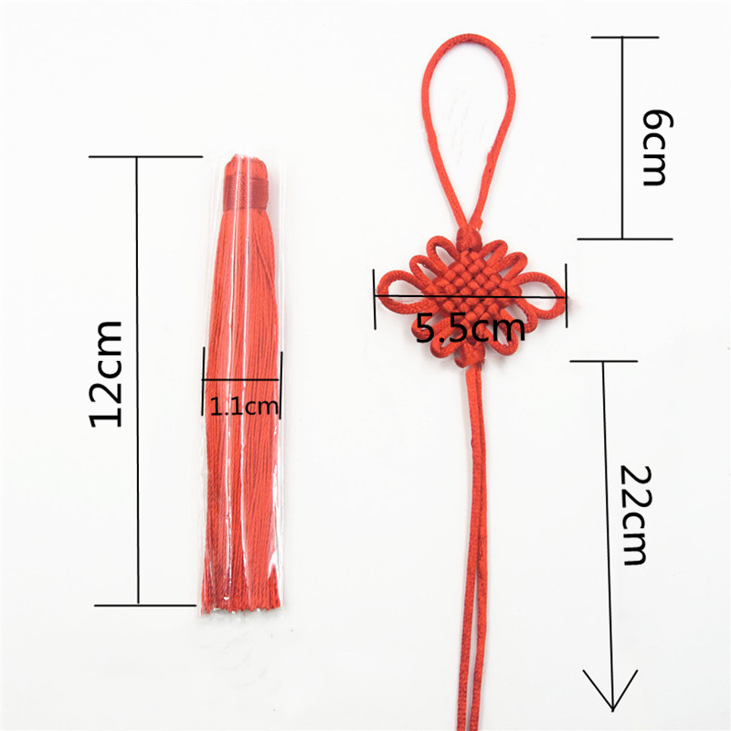 5 gab. Daļēji pabeigti zelta malas ķīniešu mezglu pušķi DIY mājas aizkari Apģērbi Aksesuāri Automašīnu atslēgu piekariņi Kulonu pušķi amatniecībai