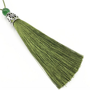 5 db 9 cm-es zöld gyöngyök selyem bojt rojt varrás frufru bojt díszítő dekoratív függöny bojt kézműves ékszerekhez barkácsolt graftkészítés