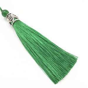 5 db 9 cm-es zöld gyöngyök selyem bojt rojt varrás frufru bojt díszítő dekoratív függöny bojt kézműves ékszerekhez barkácsolt graftkészítés