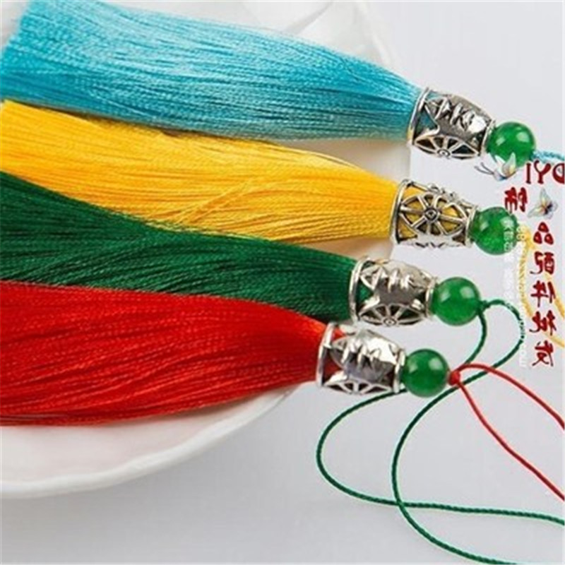 5 db 9 cm-es zöld gyöngyök selyem bojt rojt varrás frufru bojt díszítő dekoratív függöny bojt kézműves ékszerekhez barkácsolt graftkészítés