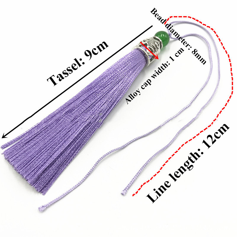 5 db 9 cm-es zöld gyöngyök selyem bojt rojt varrás frufru bojt díszítő dekoratív függöny bojt kézműves ékszerekhez barkácsolt graftkészítés