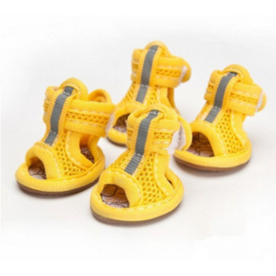 4gab maza izmēra suņu sieta sandales elpojošas vasaras suņu kurpes Drošības atstarojošas pretslīdes kedas kucēnu rotaļu piederumiem