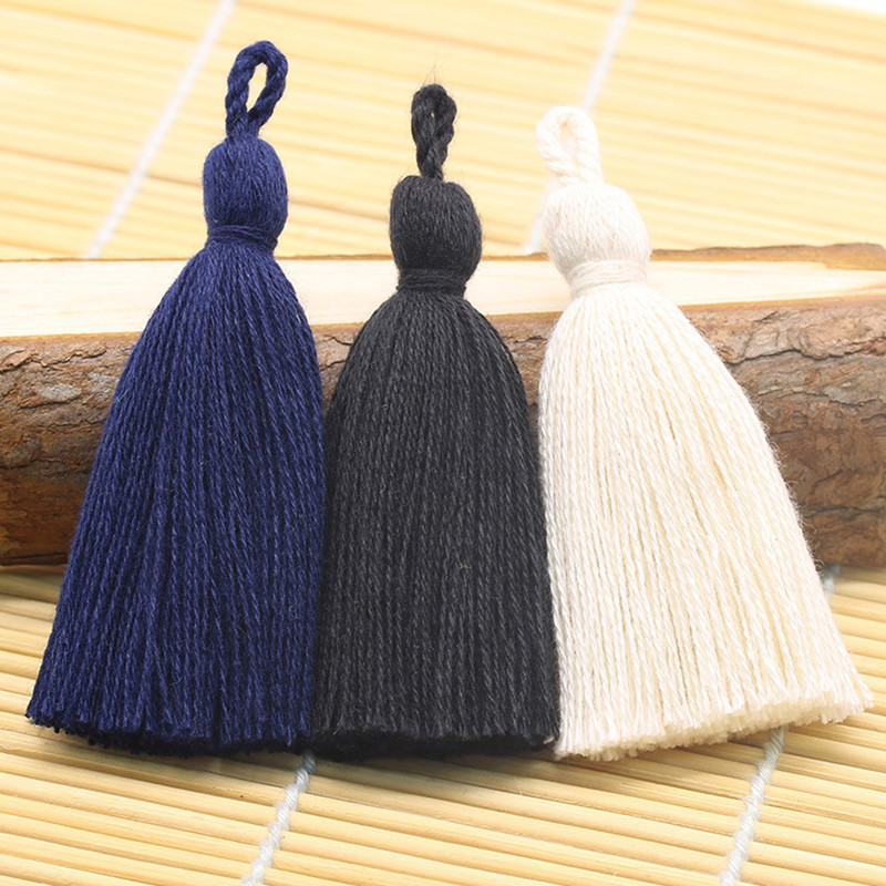 XUNZHE 10 DB tiszta pamut 8cm bojt barkács medál ékszer függöny ruházat dekorációs kiegészítők kulcstartó kézitáska medál